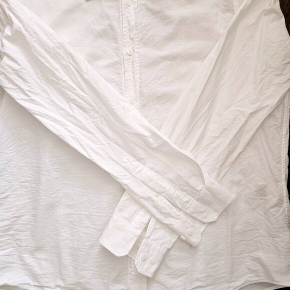 Son of a Tailor 100% Organic Cotton Long Sleeve Button Up, L, White - Picture 4 of 9